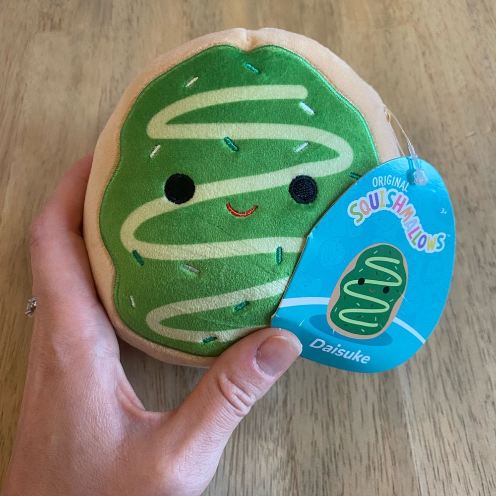 Squishmallows Daisuke Green and Tan Plush Toy